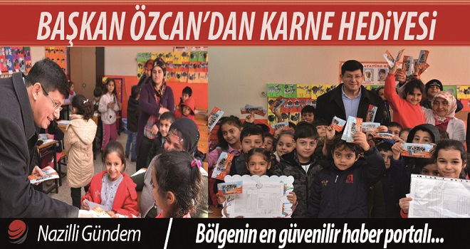 Başkan Özcan’dan çocuklara karne hediyesi