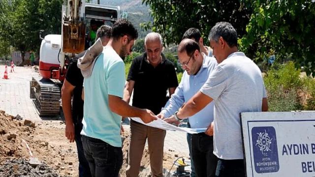 Aydın Büyükşehir Belediyesi Koçarlı Büyükdere’de Kanalizasyon Çalışmalarına Başladı