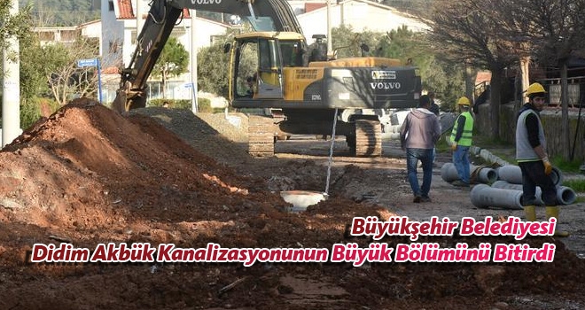 Büyükşehir Belediyesi Didim Akbük Kanalizasyonunun Büyük Bölümünü Bitirdi