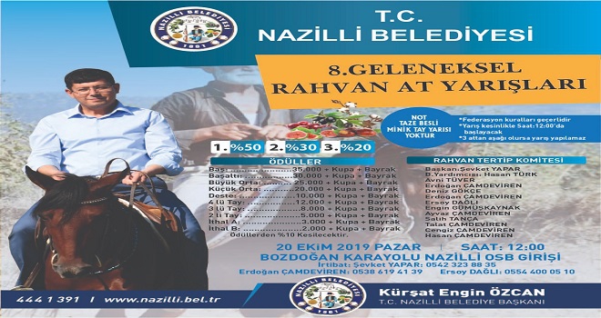 Nazilli’de rahvan at yarışı heyecanı başlıyor